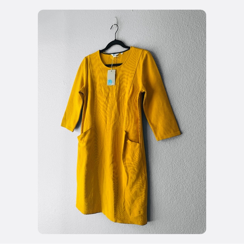 β
NWT Boden Ellen Ottoman 3/4 Sleeves Dress - Yellow β
- Picture 13 of 15
